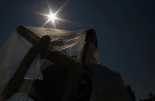 Girl in a silhouette