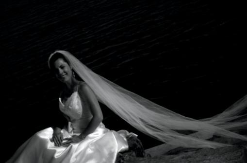 Graphic treatment of waters edge photo